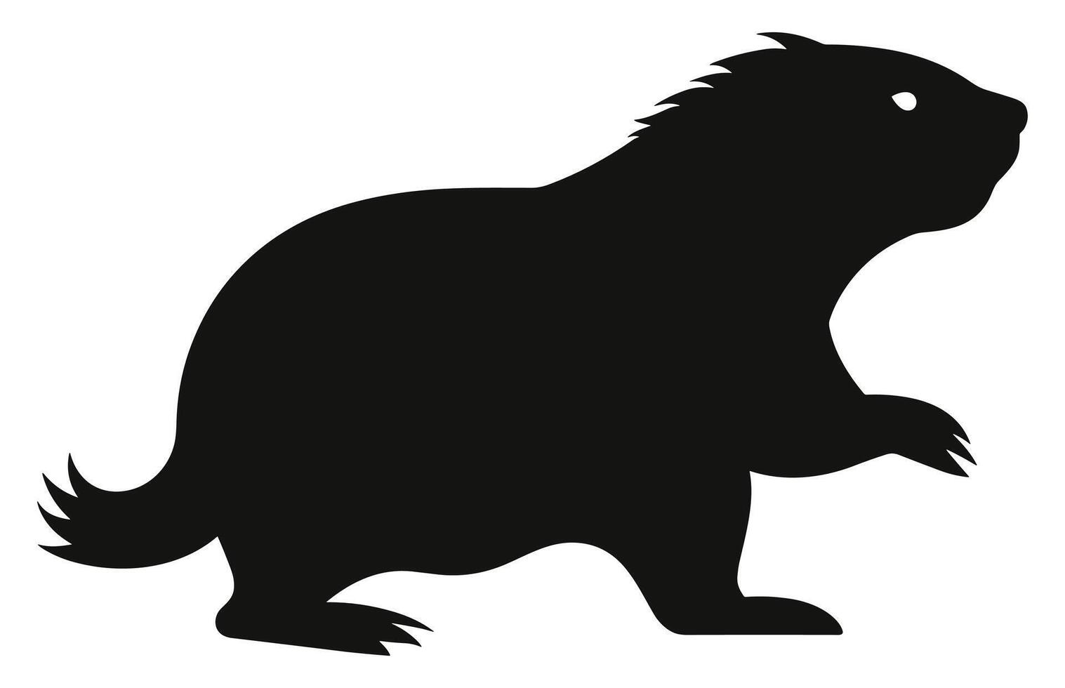 marmota corriendo silueta diseño, marmota corriendo negro vector diseño ,