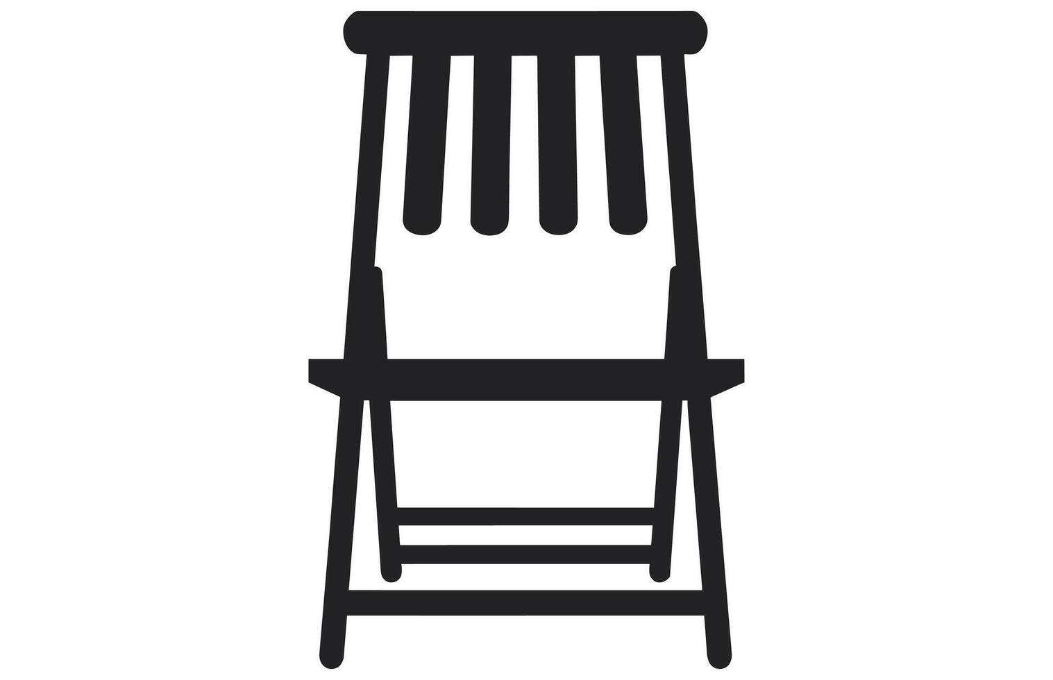 plegable silla silueta, plegable silla vector ilustración.sillas vector silueta