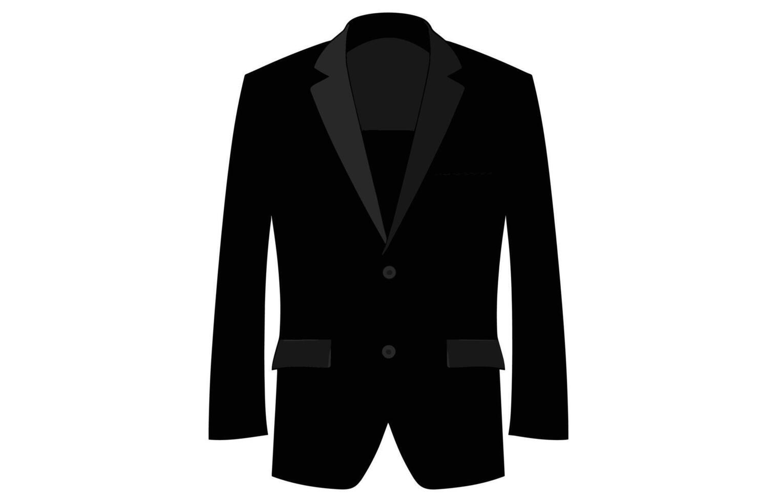 Suit Silhouette,Men blazer or jacket symbol simple silhouette icon on background vector