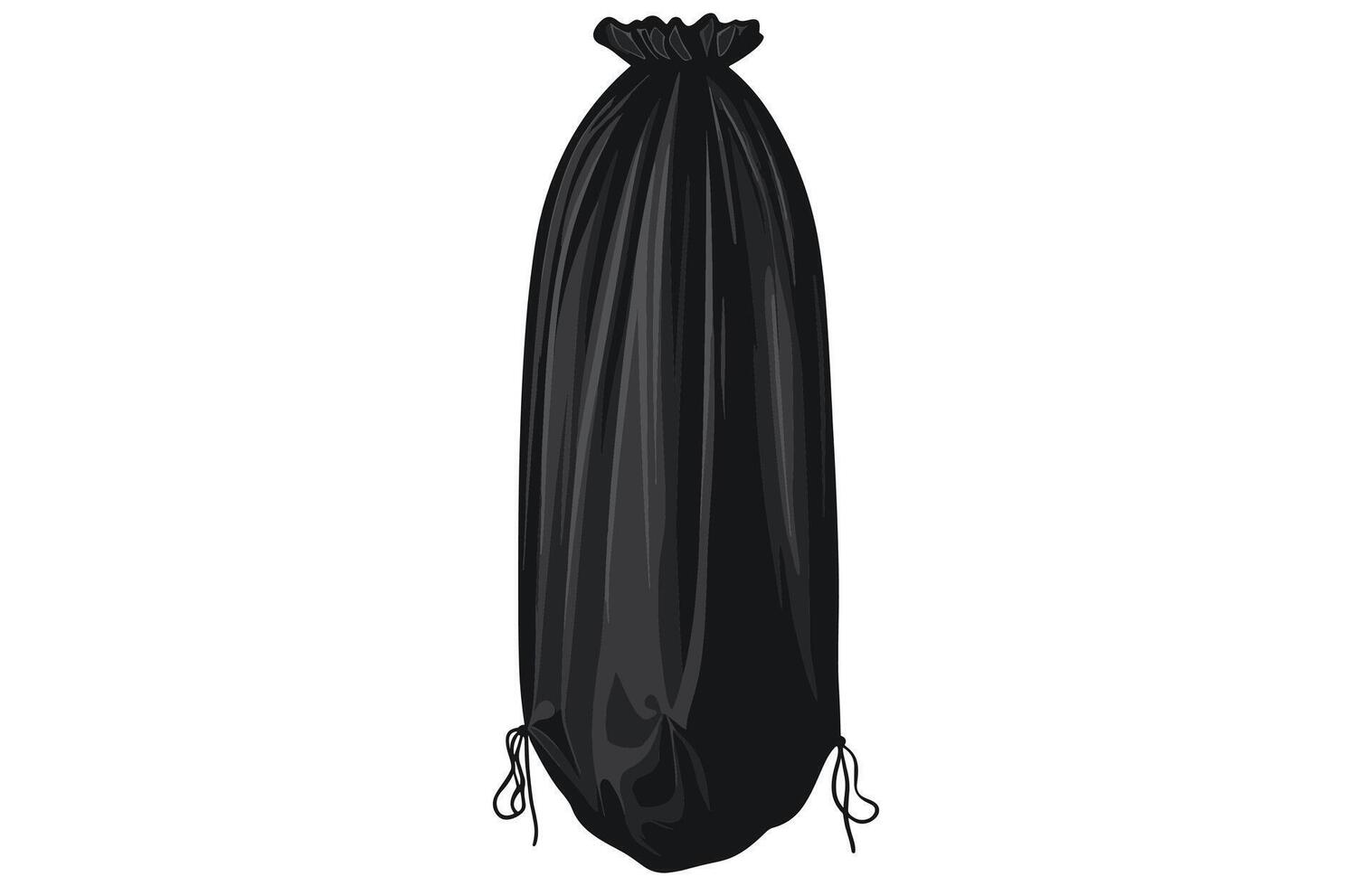 Rubbish bag silhouette icon,Packages with garbage vector illustration of big black plastic bags.