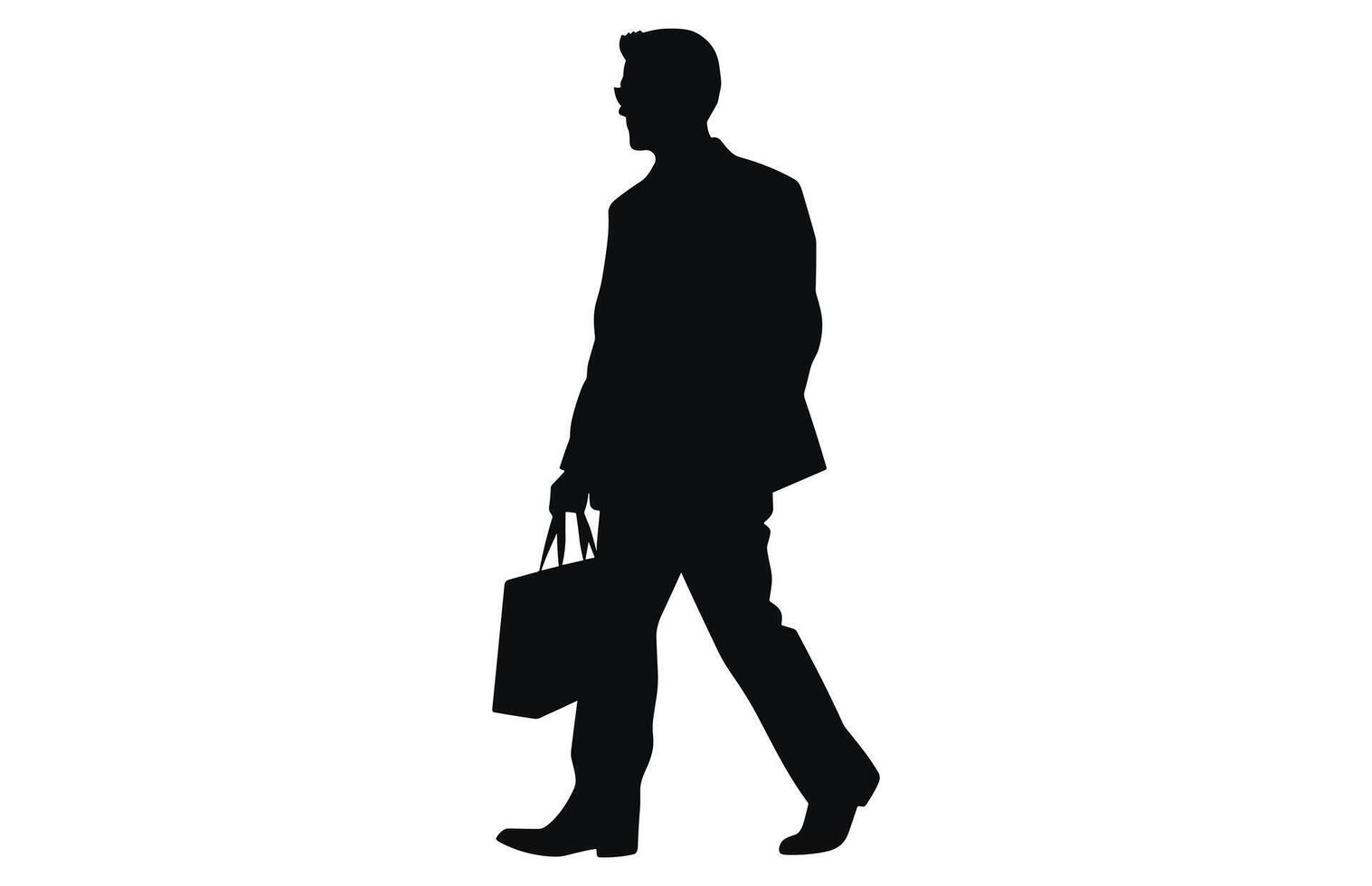 Business Man Walking, man walking with a briefcase vector