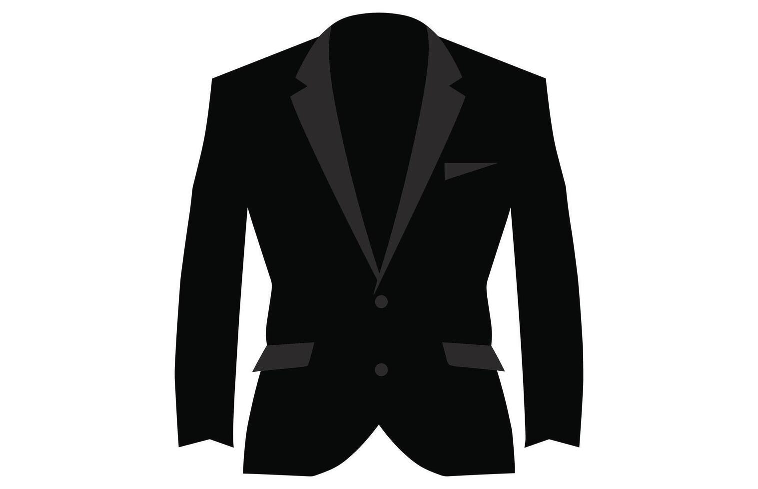 Suit Silhouette,Men blazer or jacket symbol simple silhouette icon on background vector