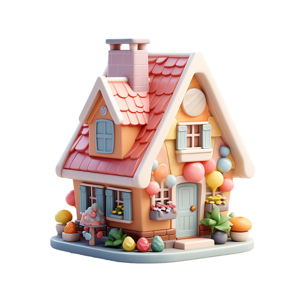 AI generated Home, Tiny cute home png