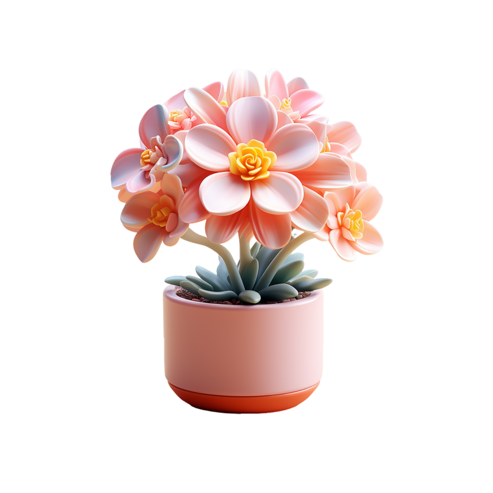 AI generated Tiny cute flower emoji, Flower emoji png