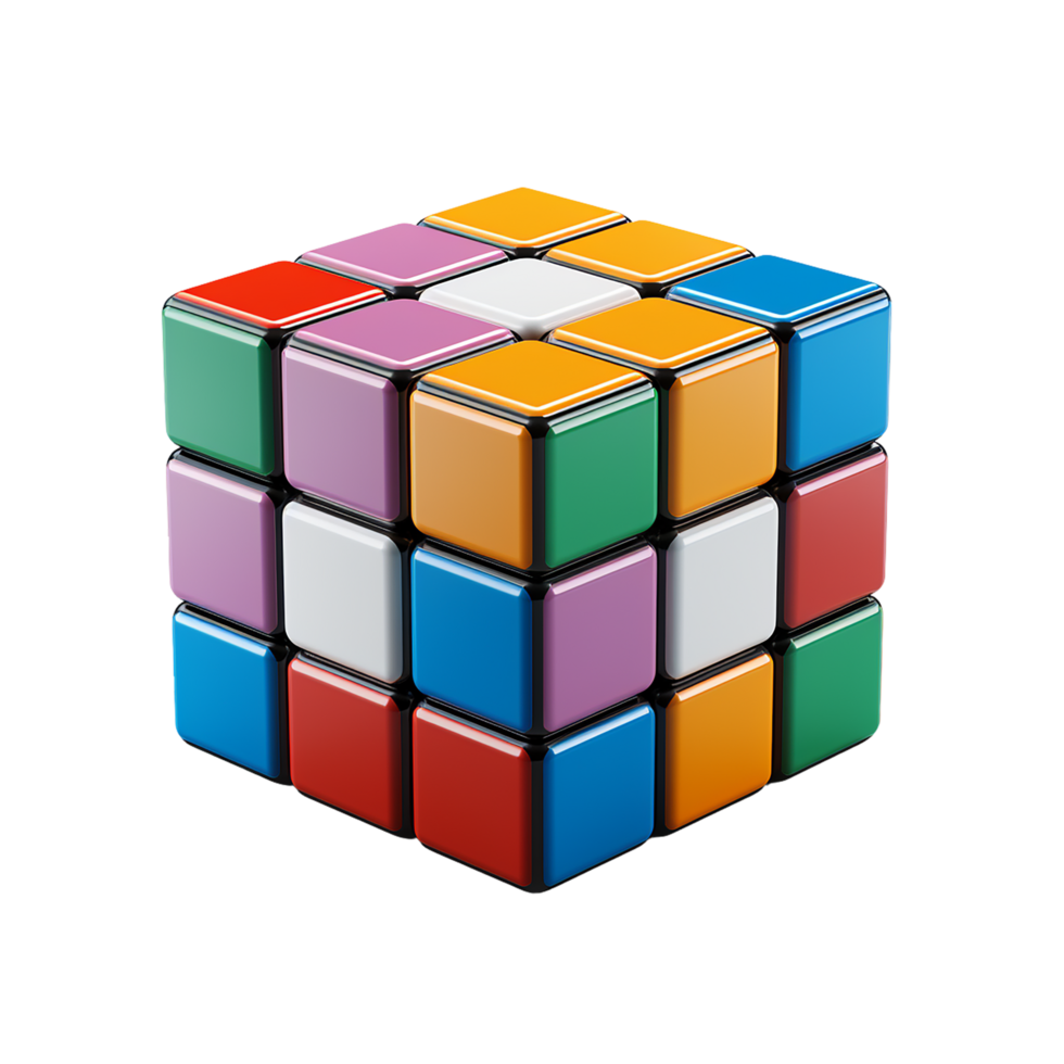 AI generated Rubiks Cube, Rubiks Cube Png