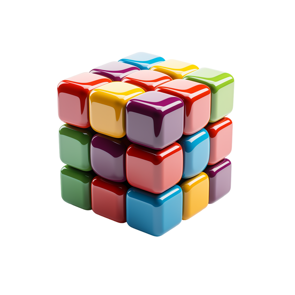AI generated Rubiks Cube, Rubiks Cube Png