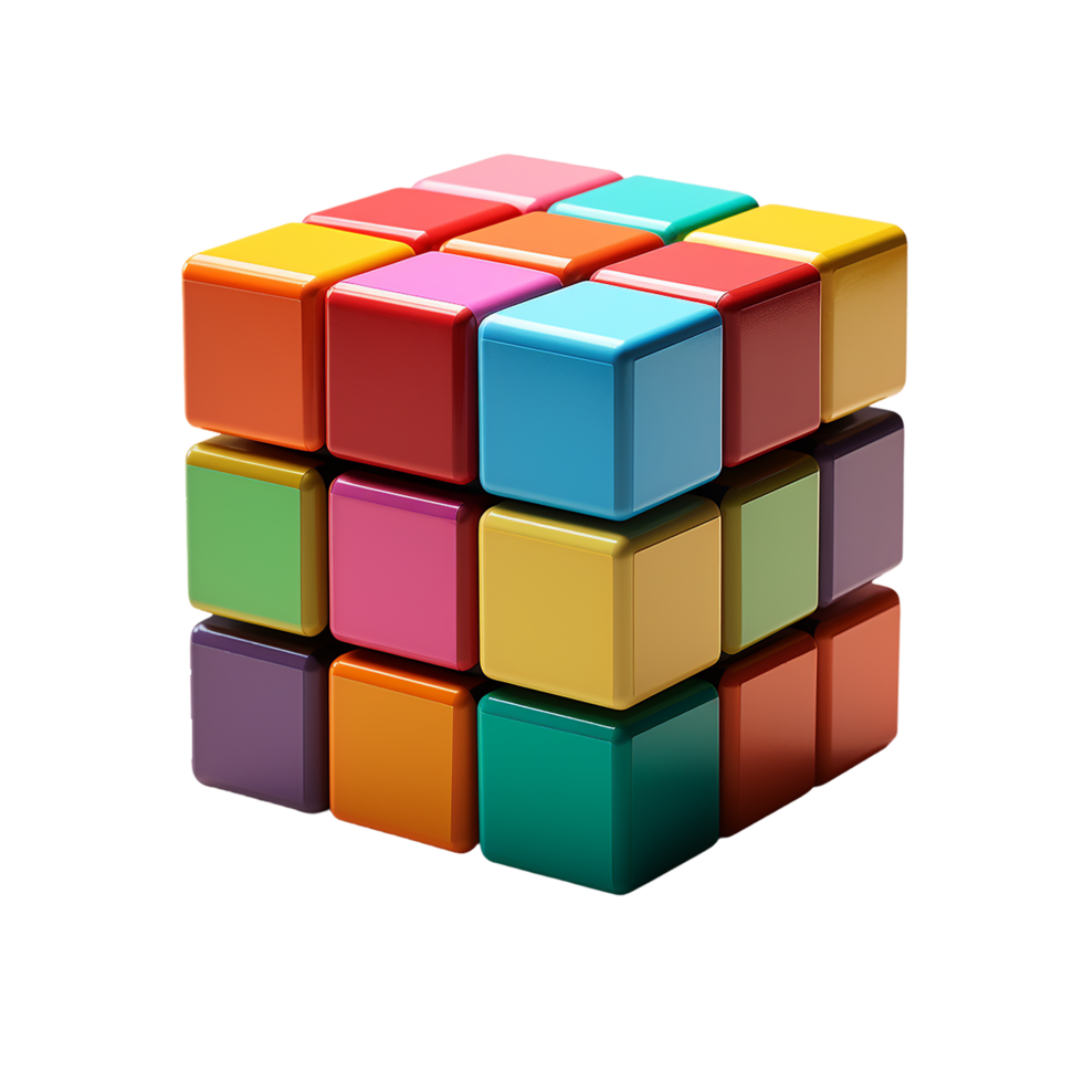 AI generated Rubiks Cube, Rubiks Cube Png