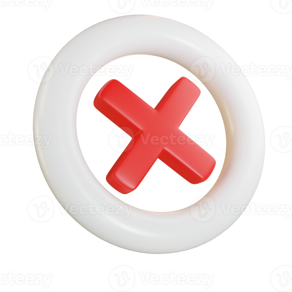 Red cross 3d render button, No icon png