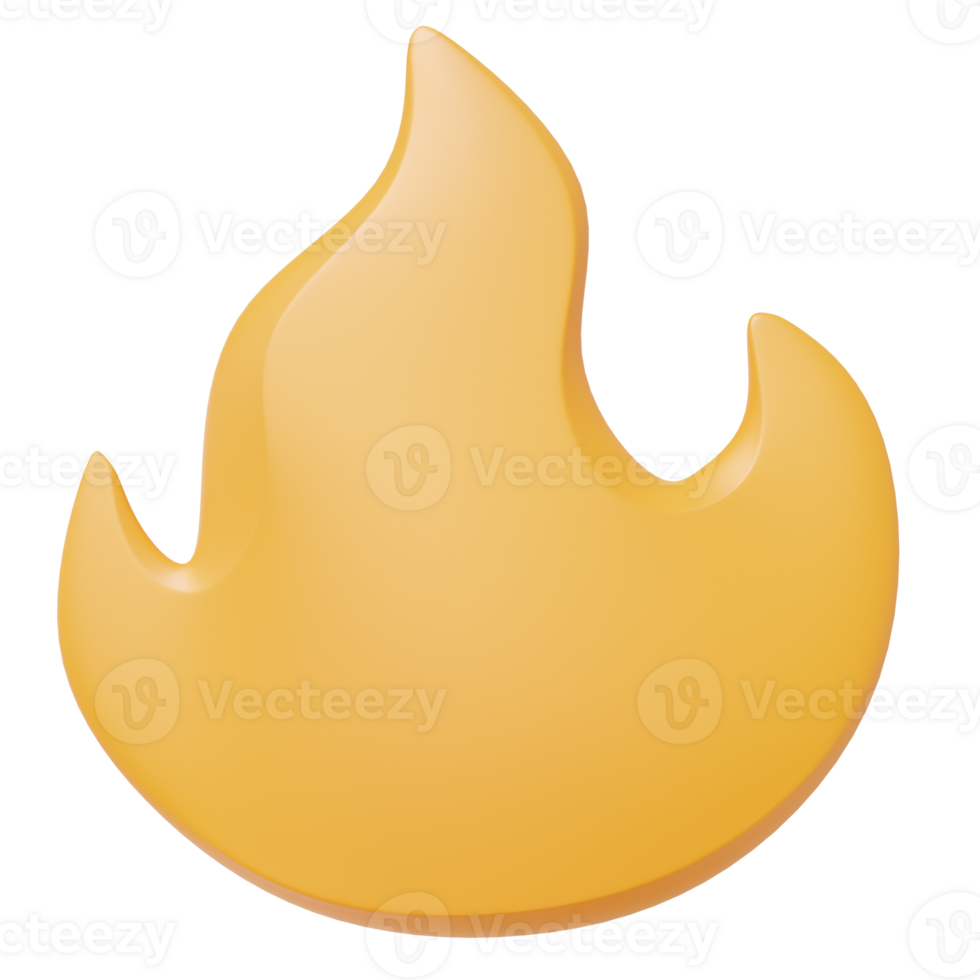 3D render of a fire element png