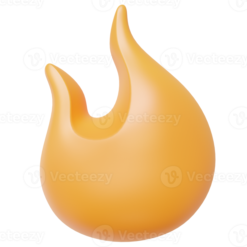 3D render of a fire element png