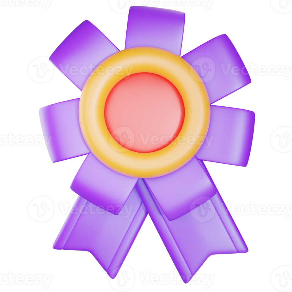colorful bow ribbon 3d render on PNG background, cute of the ribbon for the award and gift on isolated background.3d rendering illustration, element for the party,3d effect icon