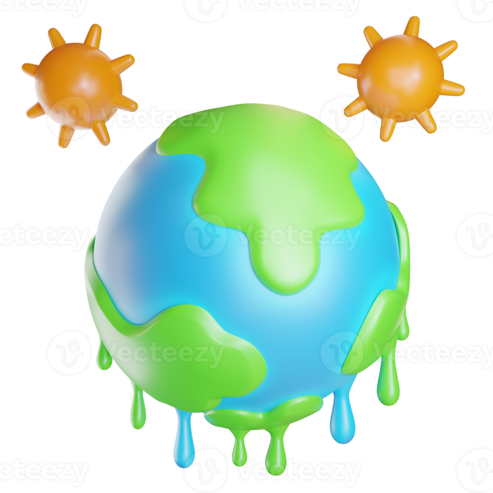 verde terra 3d rendere su isolato sfondo per terra giorno, riciclare icona per il verde globo, 3d interpretazione illustrazione png