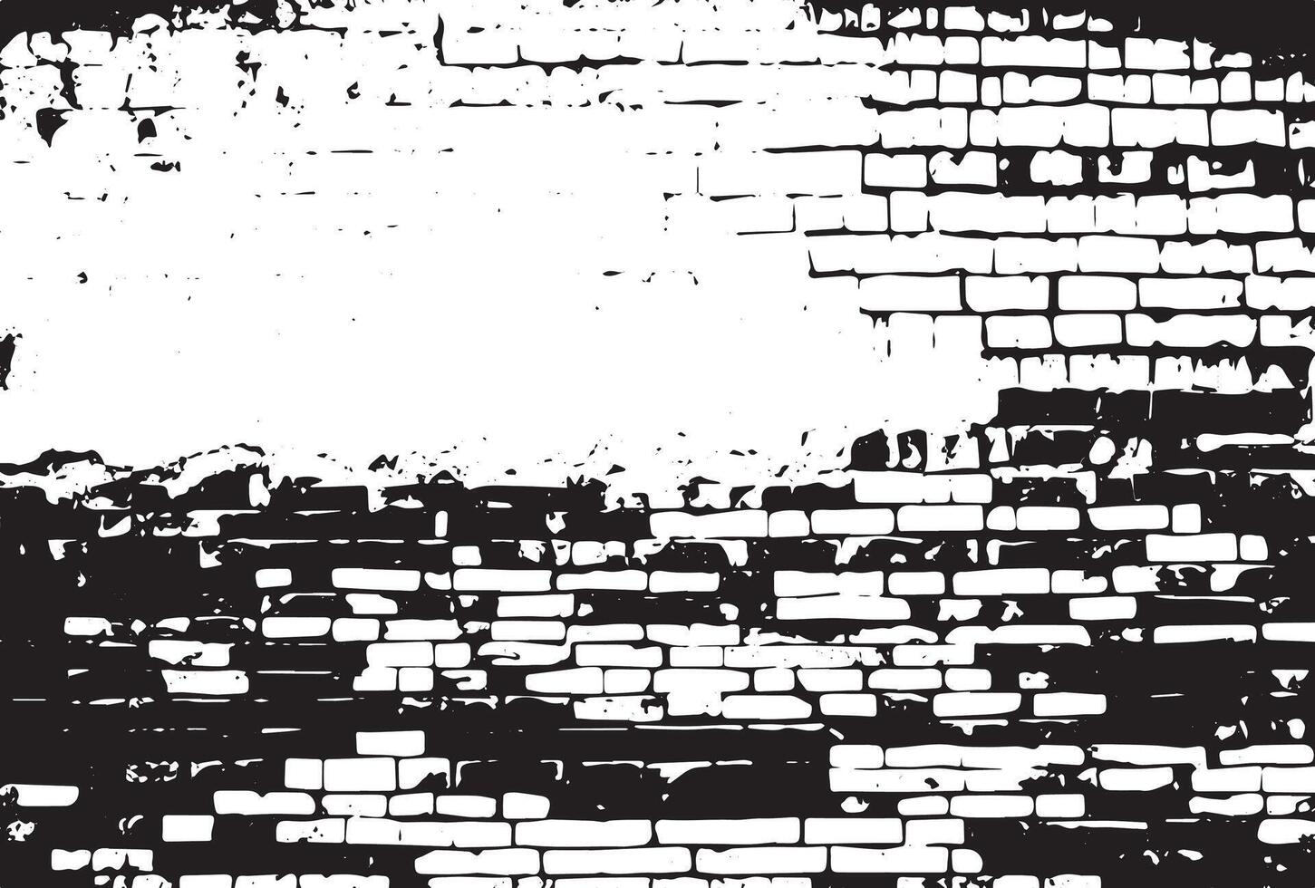 textura de dañado ladrillo pared vector