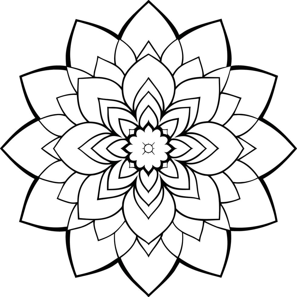 Foral Coloring Page vector