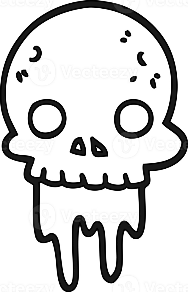 cartoon spooky halloween skull icon png