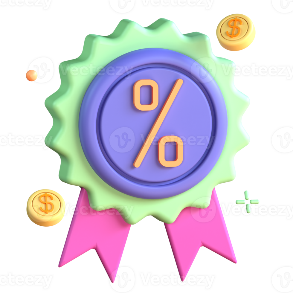 3d ilustración rebaja png