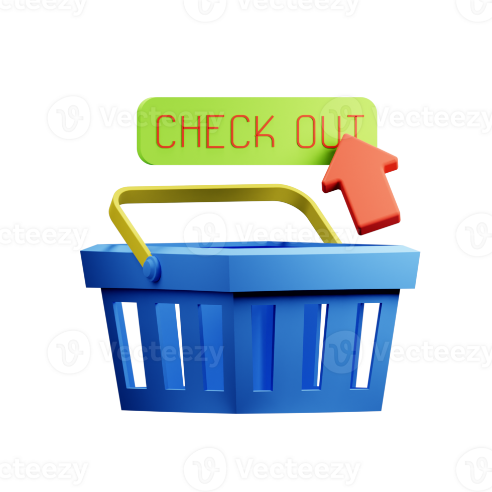 3D Illustration checkout png