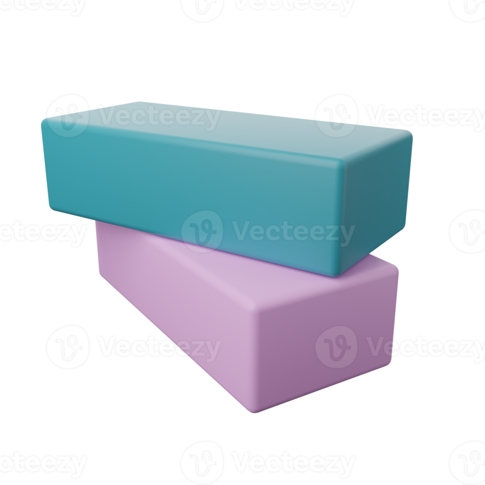 3D Illustration yoga block png