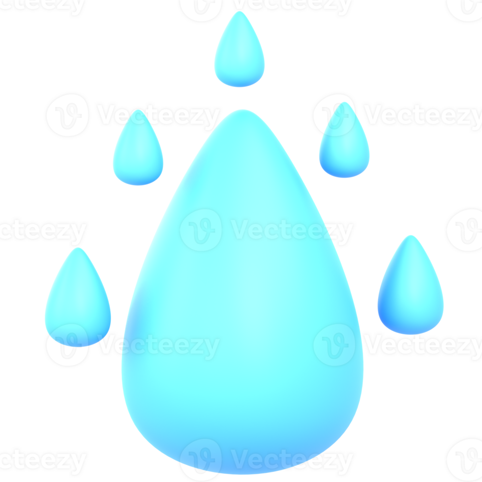 3D Illustration water droplet png