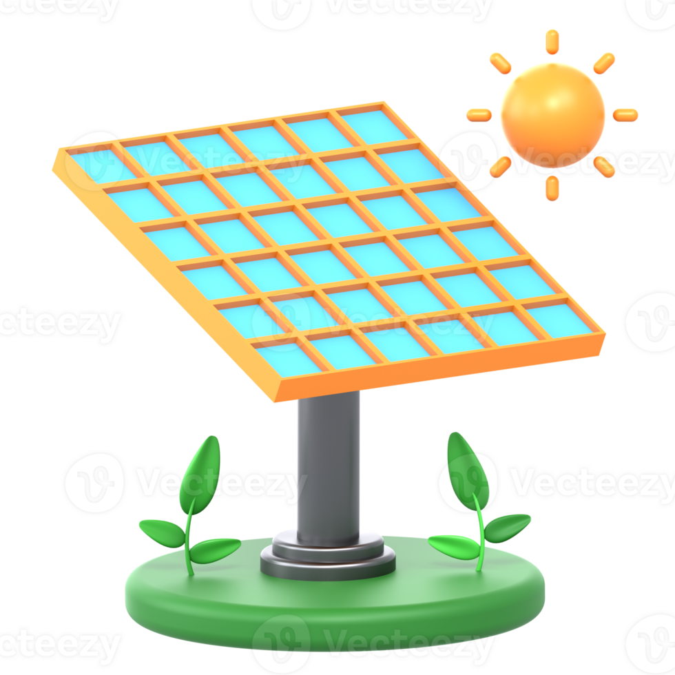 3D Illustration solar panel png