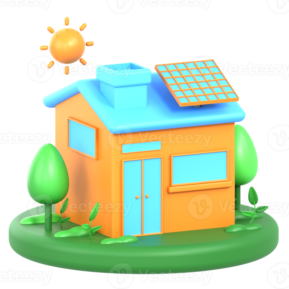 3D Illustration sustainable home png