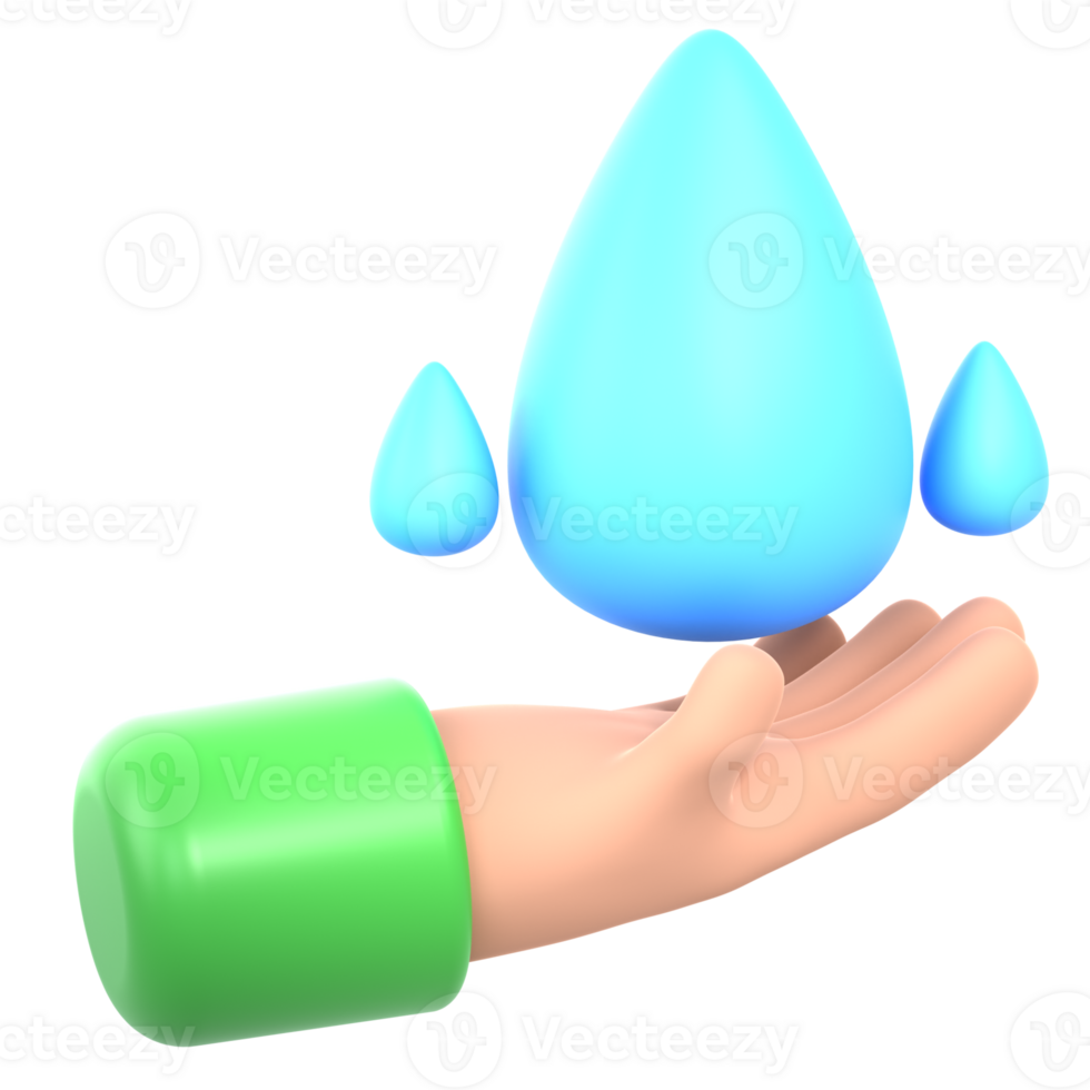 3D Illustration water conservation png
