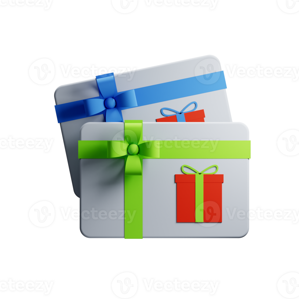 3D Illustration gift card png