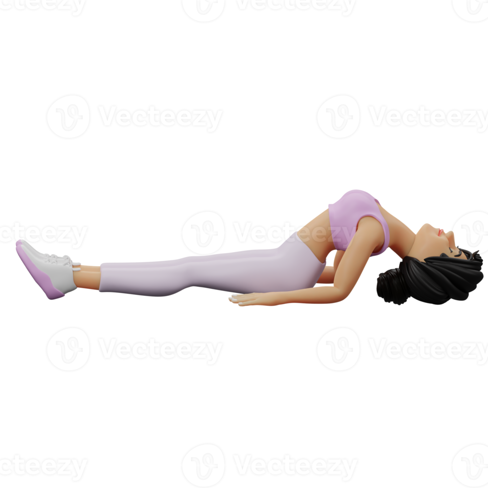 3d Illustration Yoga Fisch Pose png