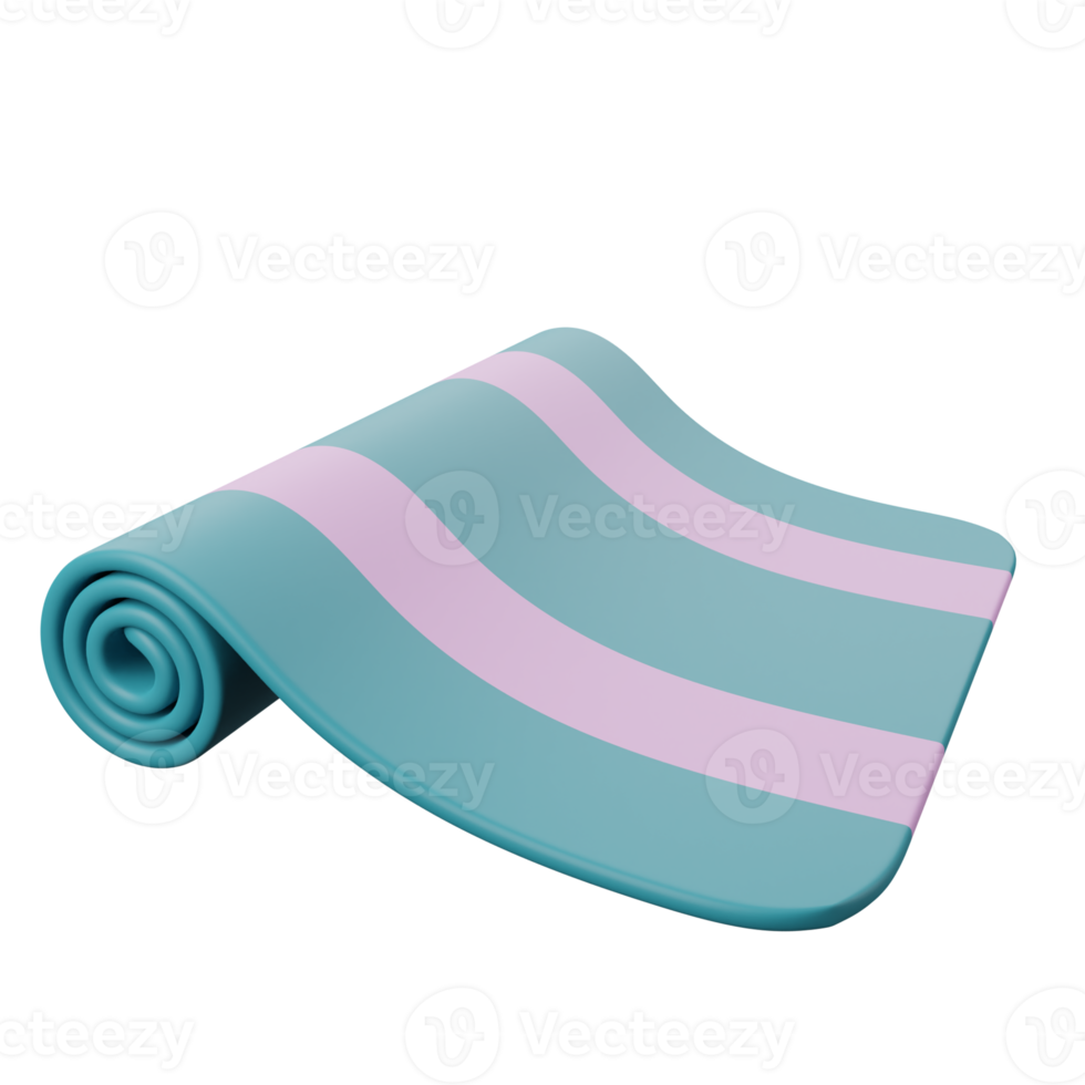 3D Illustration yoga mat png