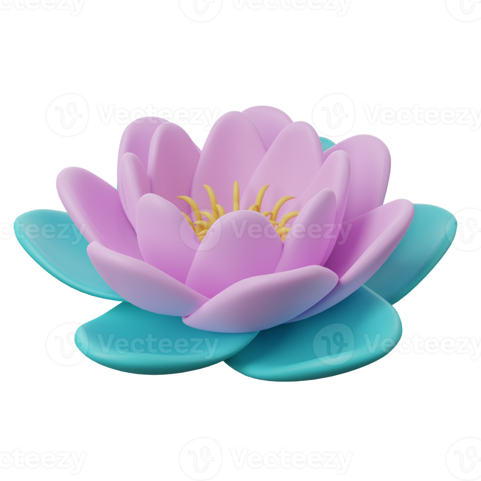 3d ilustração lótus flor png