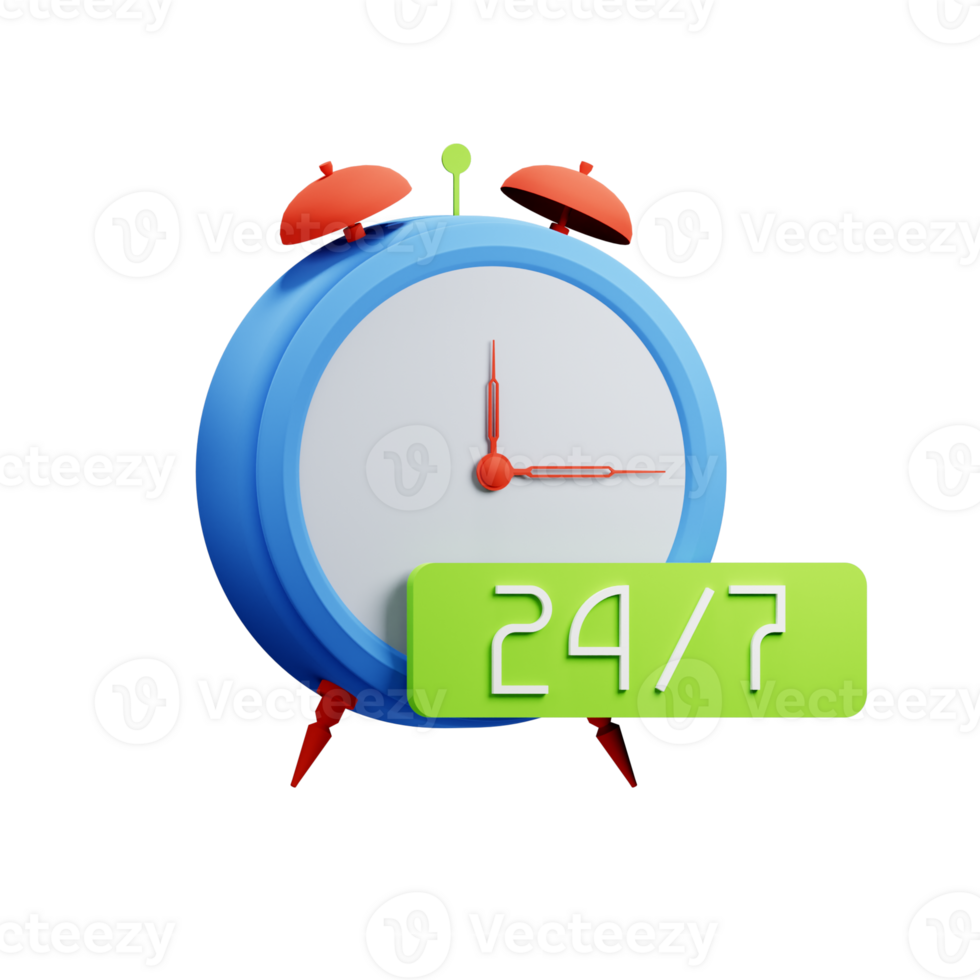3D Illustration open 24 png