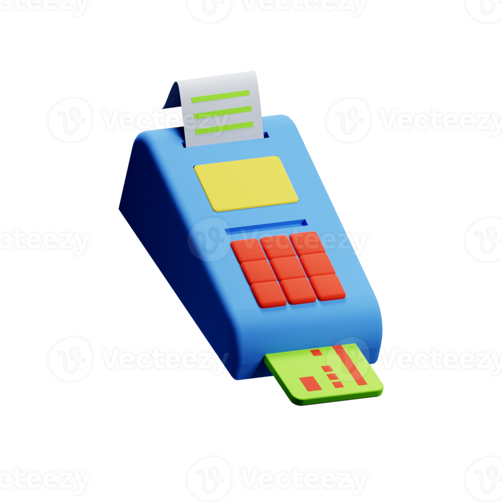 3D Illustration payment machine png