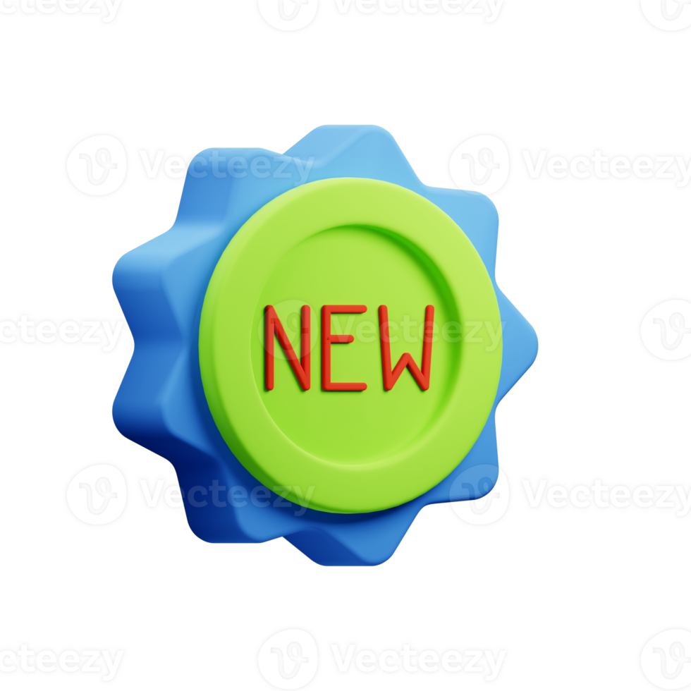 3D Illustration new badge png