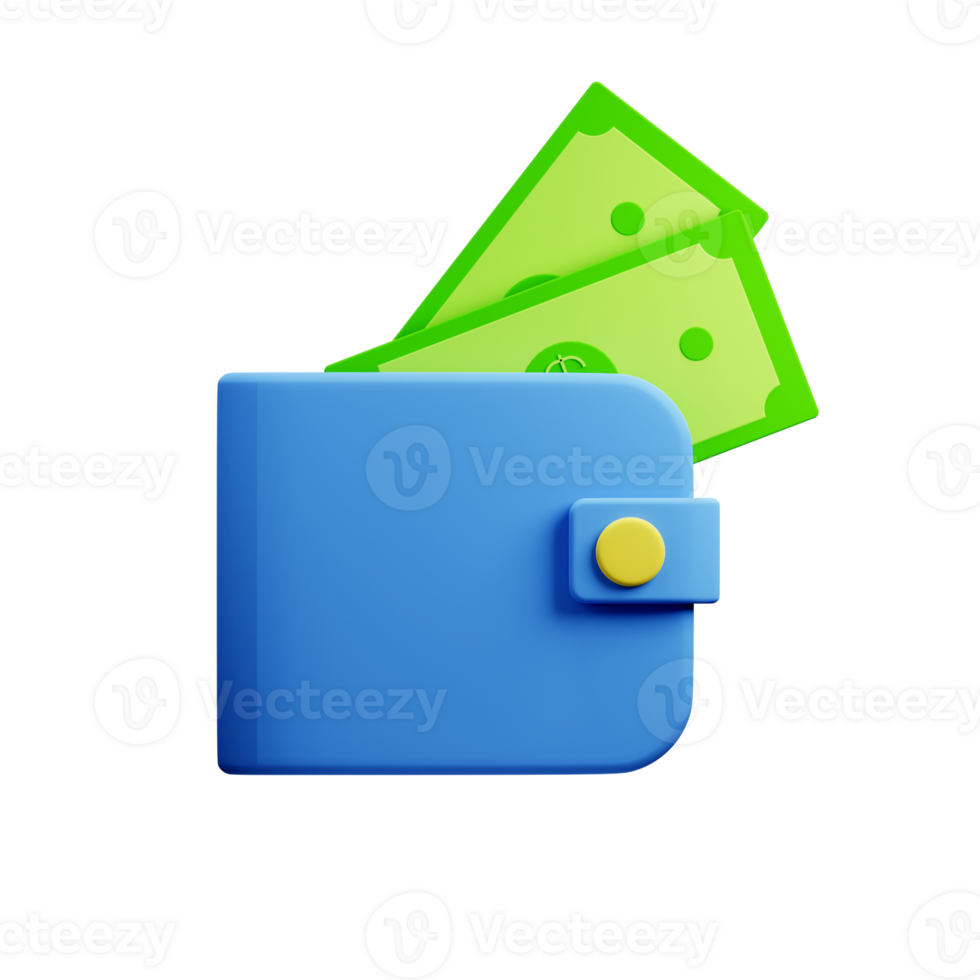 3D Illustration money wallet png