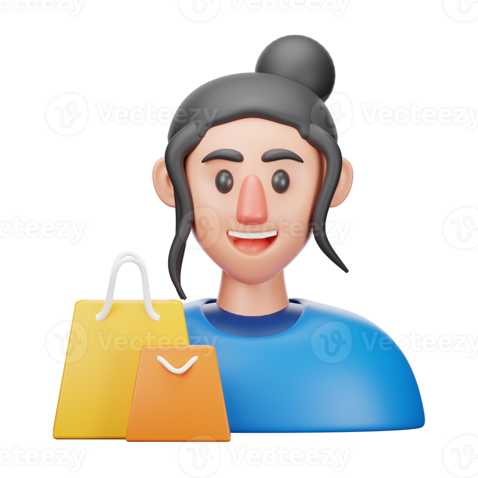 3D Illustration buyer png