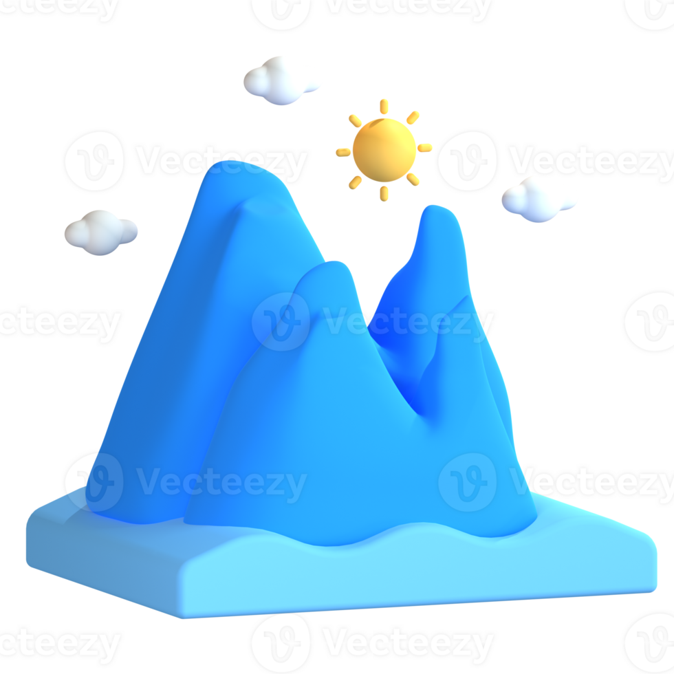 3D Illustration iceberg png
