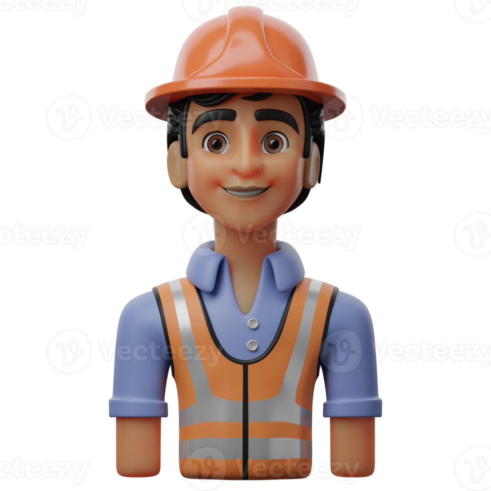 3D Avatar Character Illustration male engineer png