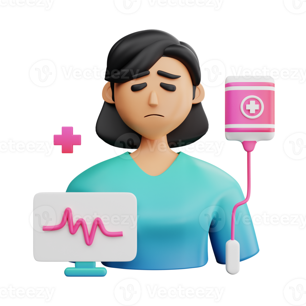 3D Illustration female patient png