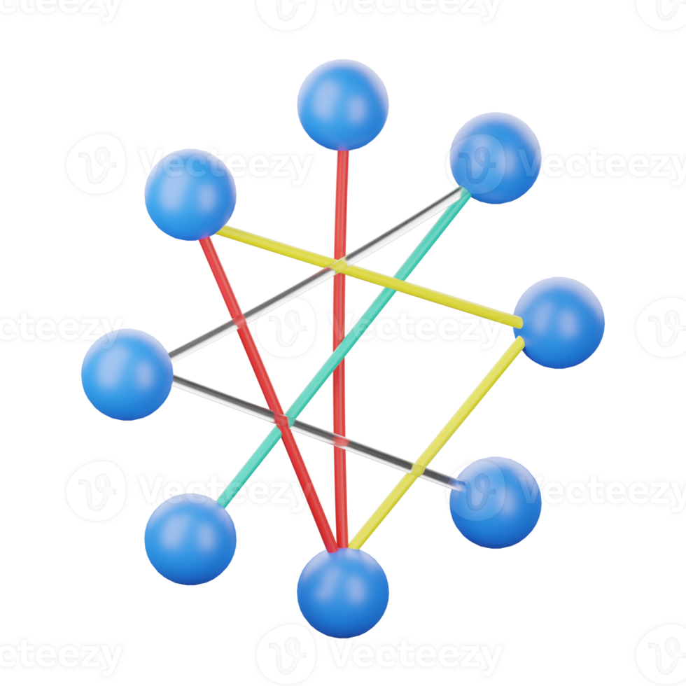 3D Illustration chord diagram chart png