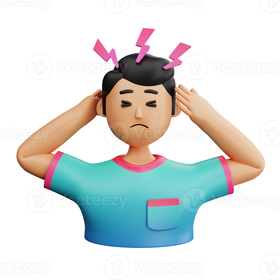 3D Illustration male pain png