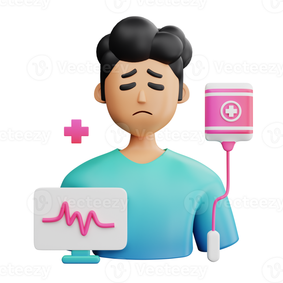 3D Illustration male patient png