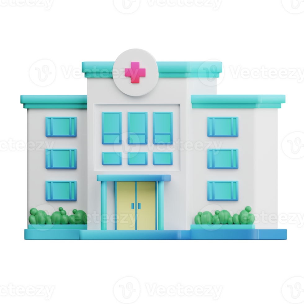 3D Illustration hospital building png