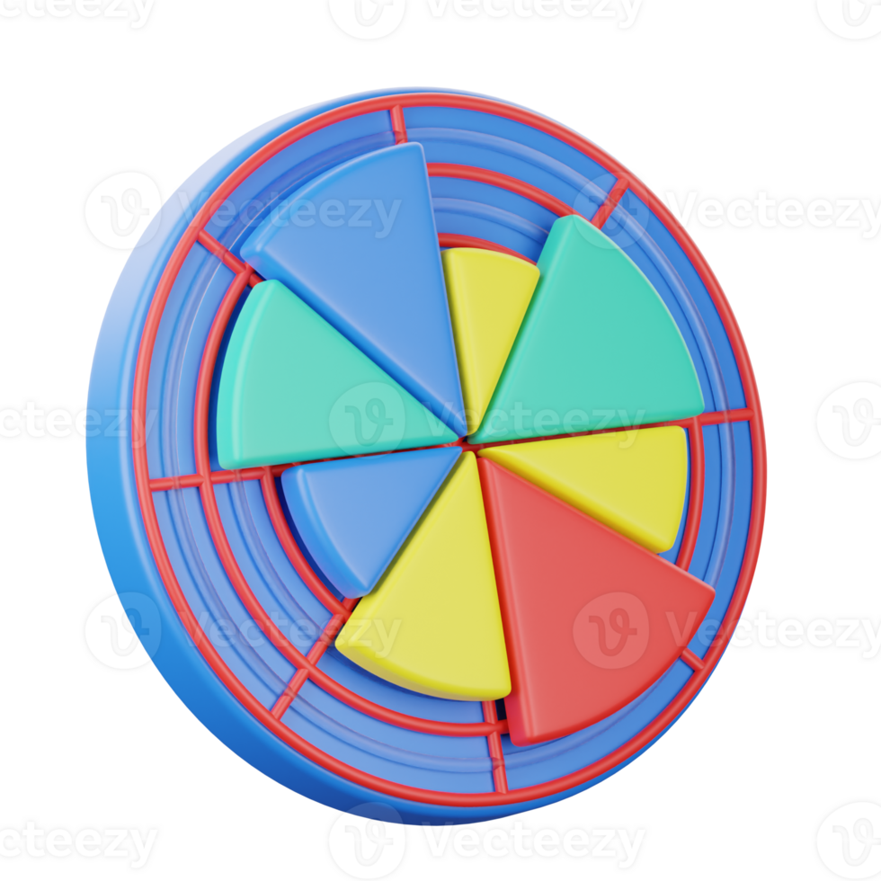 3D Illustration polar chart png