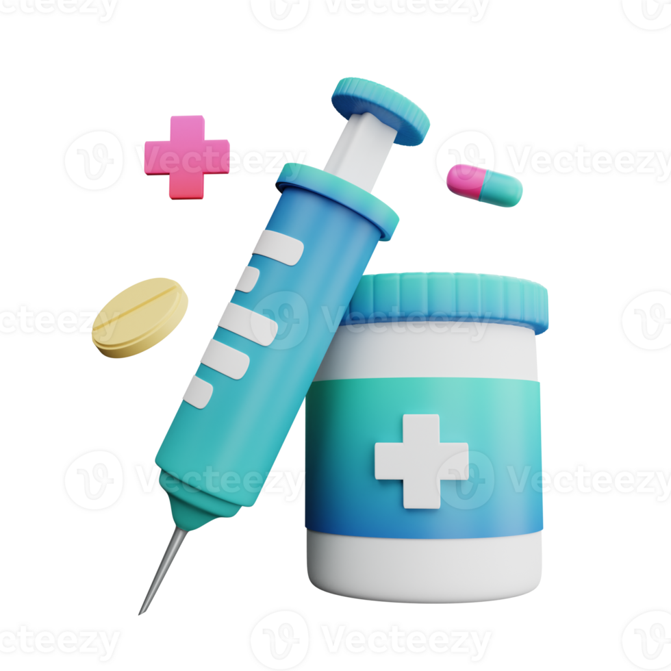 3D Illustration syringe needle png