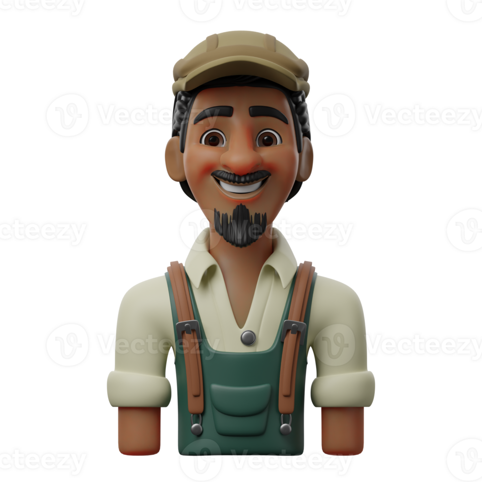 3D Avatar Character Illustration male farmer png