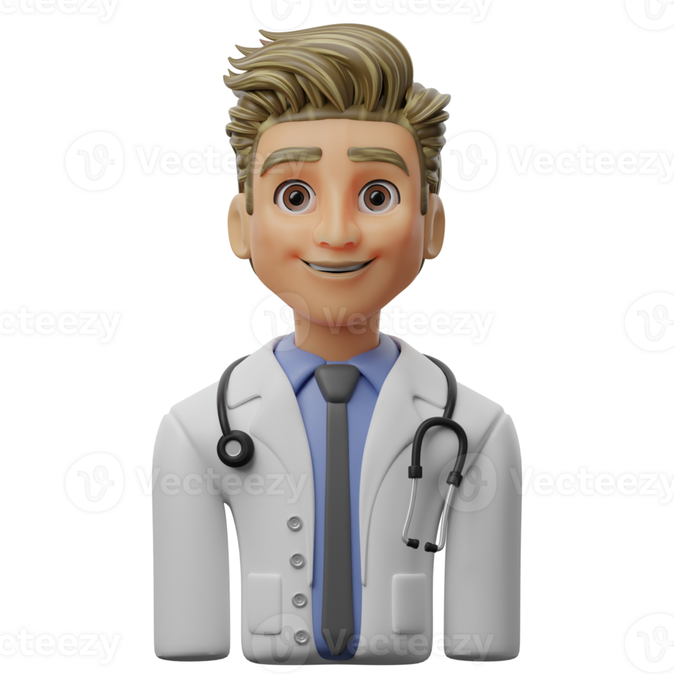 3D Avatar Character Illustration male doctor png