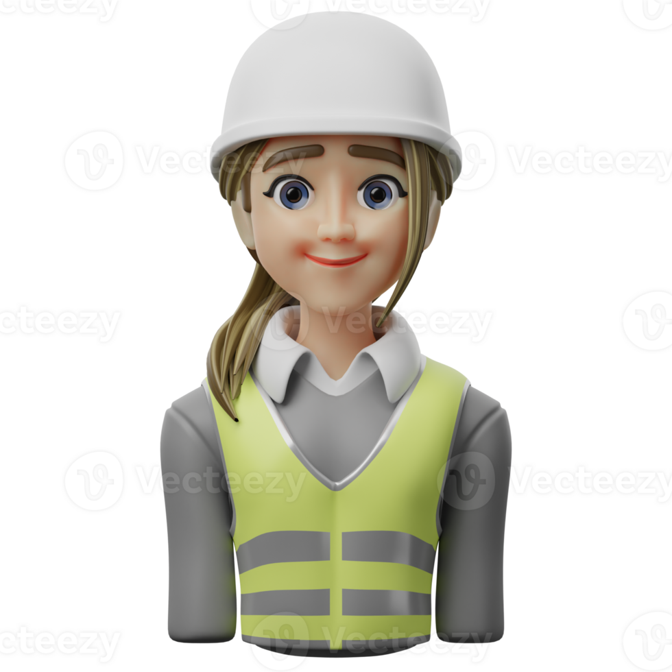 3D Avatar Character Illustration female architect png