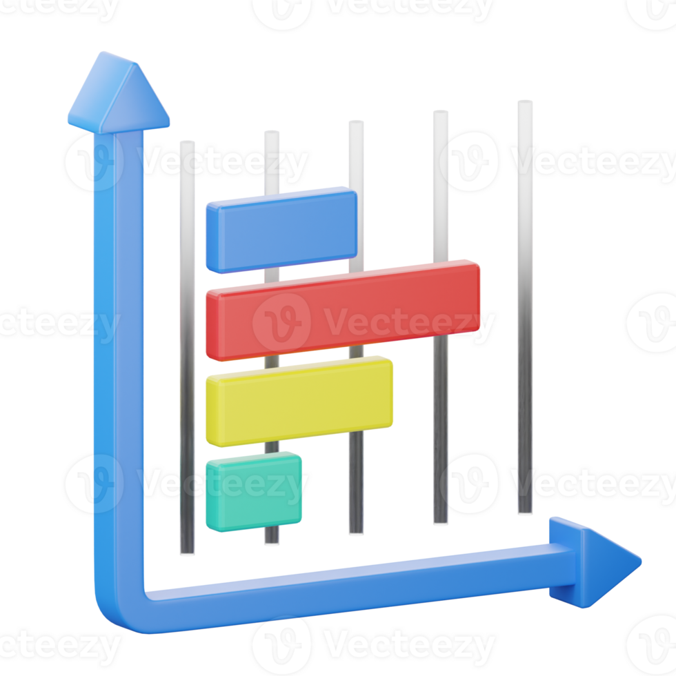 3D Illustration bullet chart png