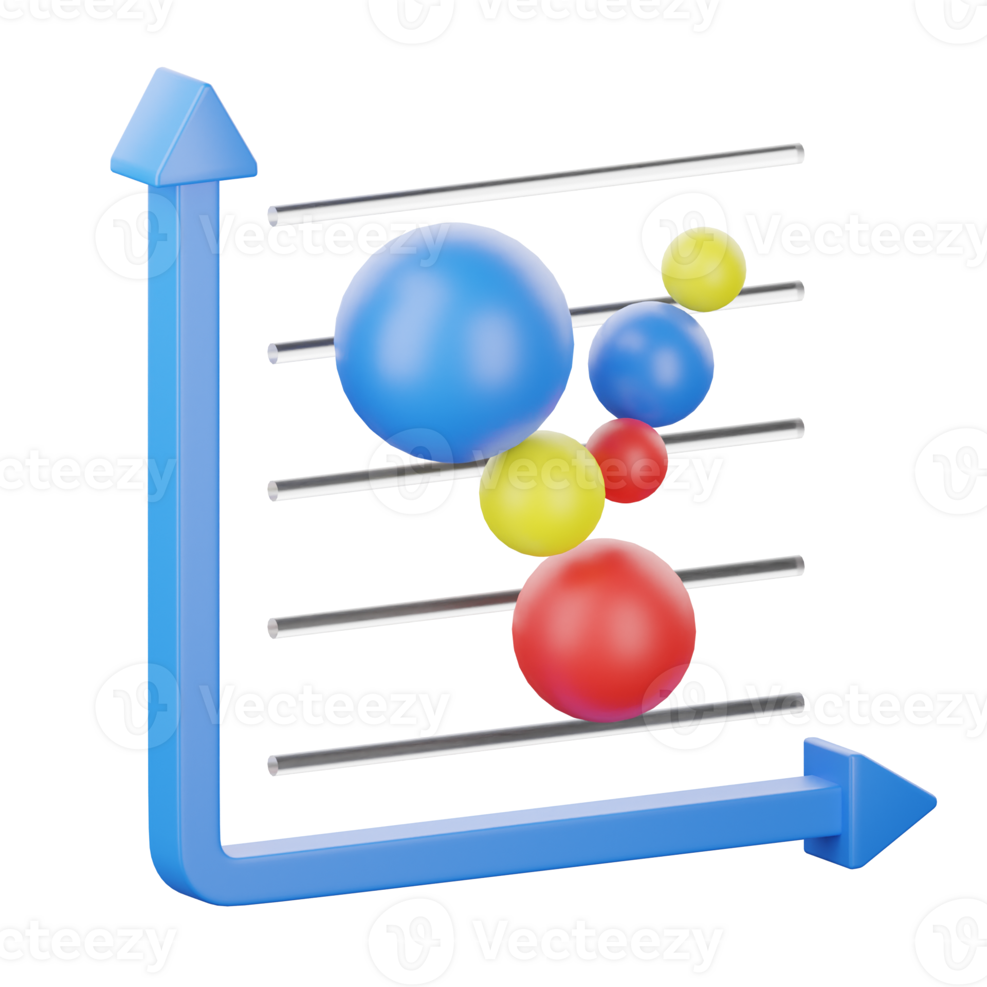3d illustration bubble chart 40502220 png