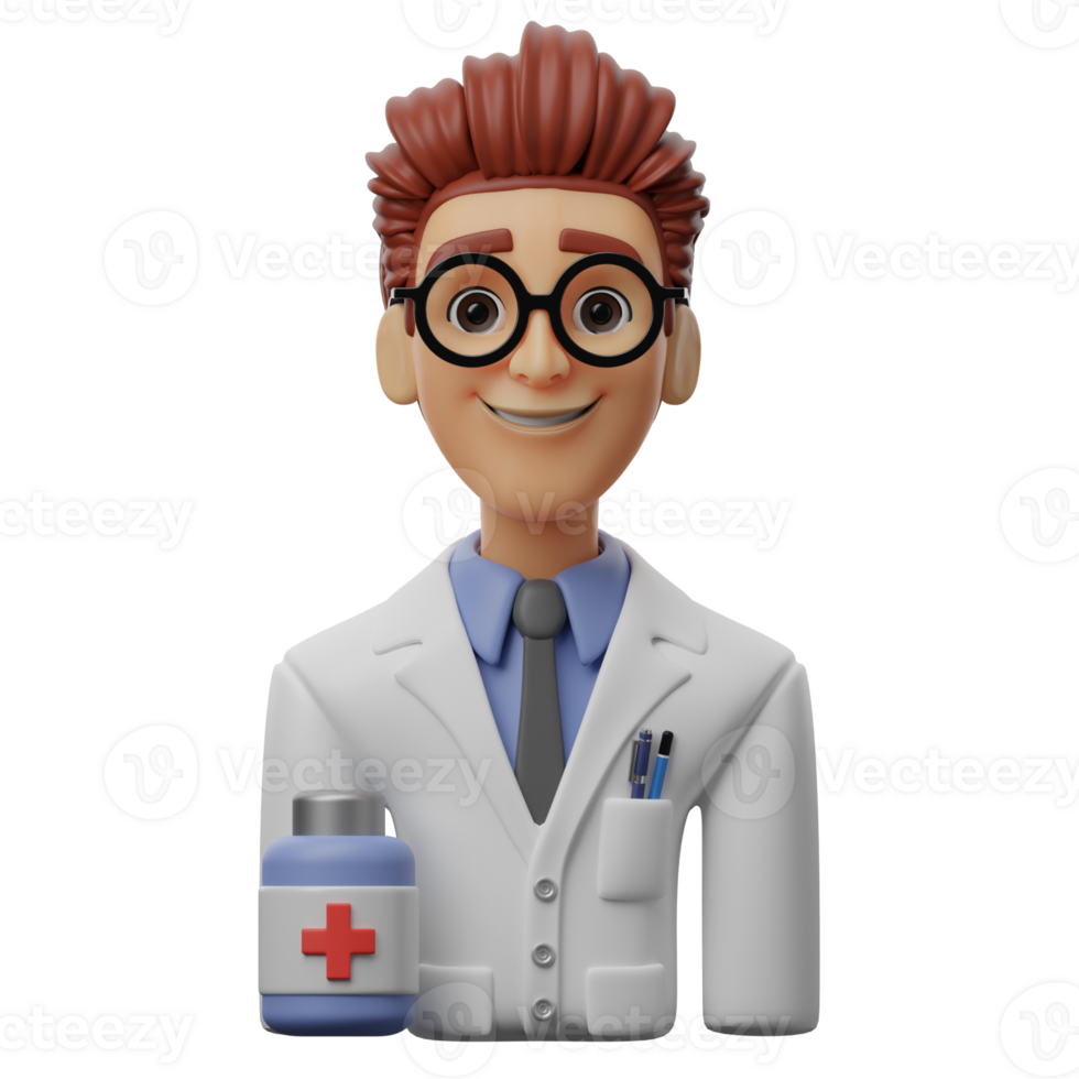 3D Avatar Character Illustration male pharmacist png